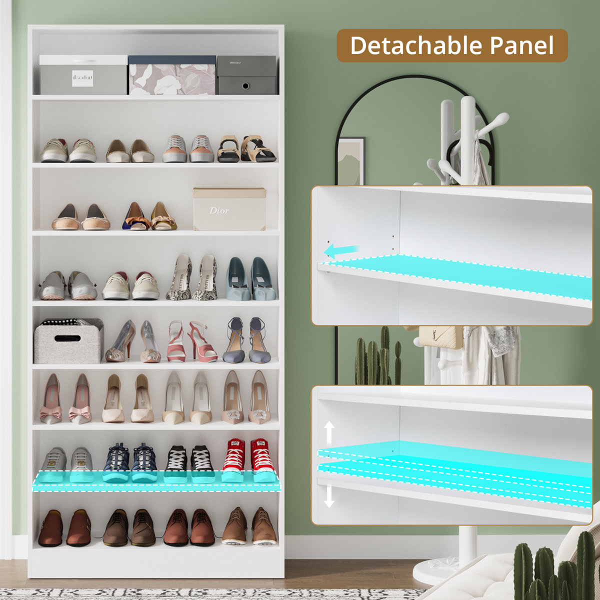 Almaguer '40 Pair Shoe Storage Cabinet